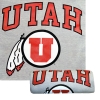 Utah Utes Athletic Logo Grey Sweatshirt Blanket Image